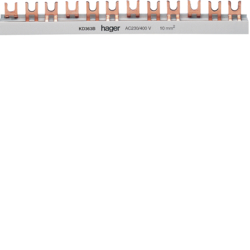 KD363B Insulated busbar 3P fork 10mm² 57M