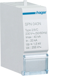 SPN040N Cartridge neutral 40kA 255V